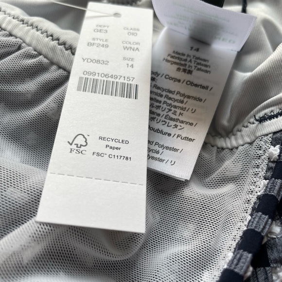 Brand New J.Crew V-neck One Piece in Gingham - Picture 9 of 10